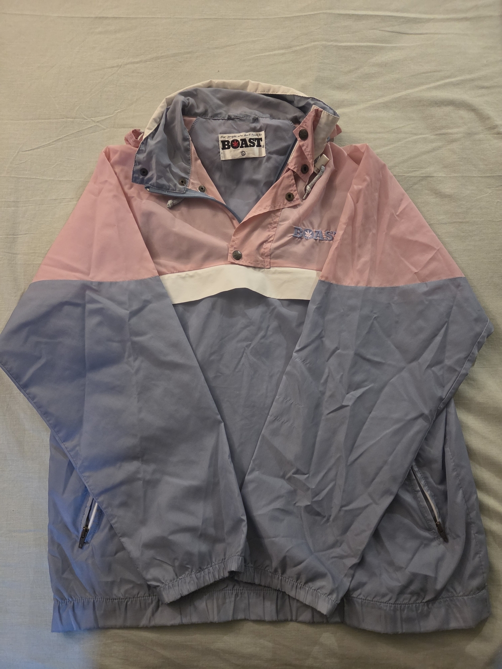 BOAST Colorblock Windbreaker Jacket - Pink & Blue